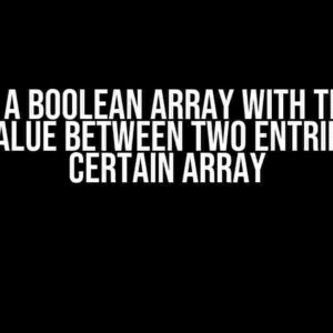 Create a Boolean Array with True for Any Value Between Two Entries in a Certain Array