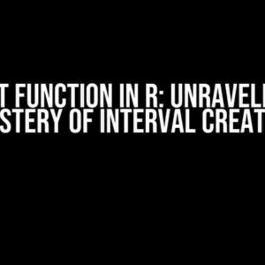 The Cut Function in R: Unraveling the Mystery of Interval Creation